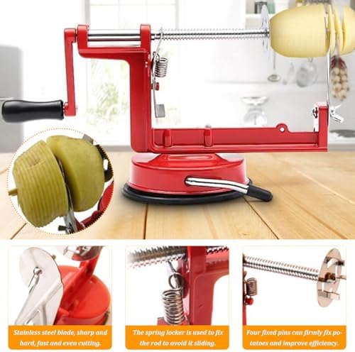 Electric Slicers,Peeler, Potato Spiral Cutter 3 in 1 Potato Peeler