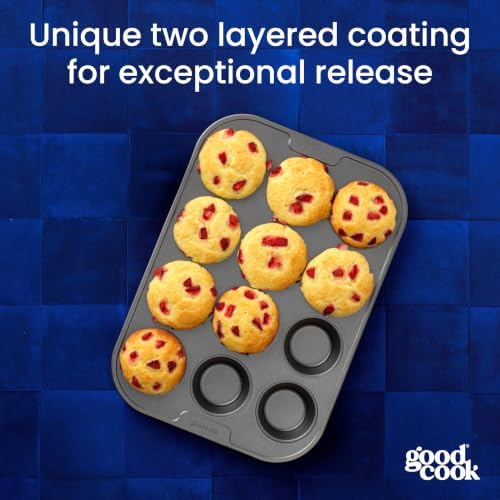 GoodCook PRO Muffin Pan Nonstick Cupcake Pan, Warp & Scratch-Resistant