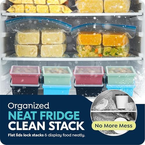 Silicone Soup Freezer Molds with Lids, 2 Cup Large Freezer Tray