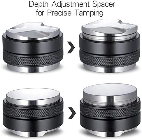 51mm Espresso Tamper and Distributor, MATOW Dual Head Coffee Leveler