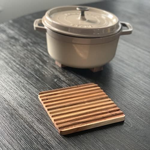 Ironwood Gourmet Sedona Trivet, Set of 2 Acacia Wood Hot Dish Holder