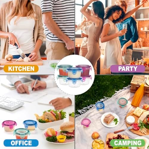 Freshmage 2.7 oz Salad Dressing Container to Go with Leakproof Lids