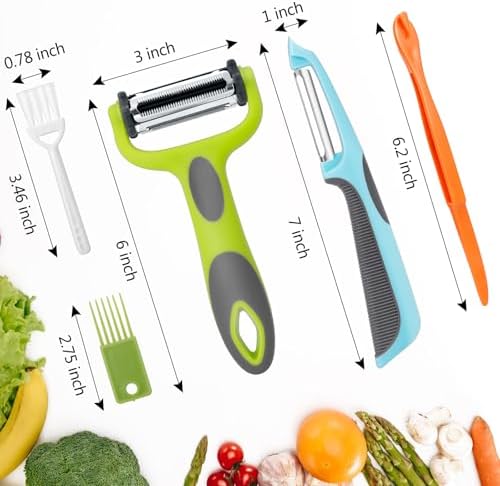 Senbowe Julienne Peeler, Potato Vegetable Peeler for Kitchen, I and Y