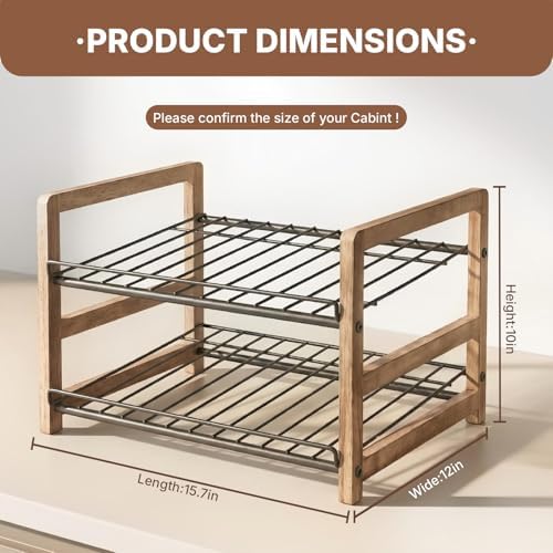 DGWJSU Can Organizer for Pantry 2-Tier, Holds up to 24 Cans Storage