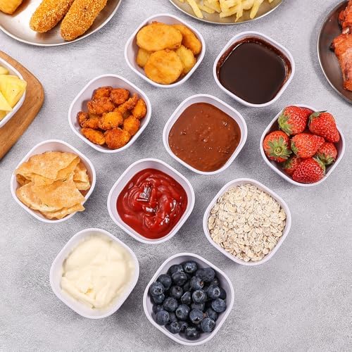 SHECIPIN 12 pack wheat straw dipping bowls 4.5oz,alternative plastic