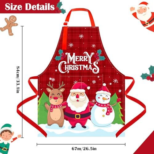 Fiodrimy Arons with Pocket Womens Waterproof Adjustable Cooking Aprons