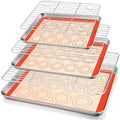 TeamFar Stainless Steel Baking Sheet Pan with Rack & Mat
