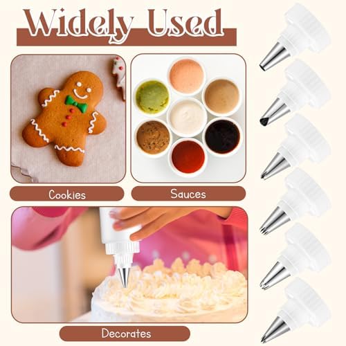 LemonRoad 4 Pcs Piping Bottles for Icing Cookie Decorating Supplies
