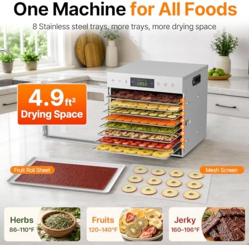 HOPERAN 8-Tray Food Dehydrator