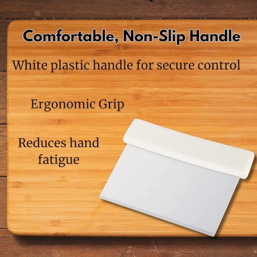 CutleryMania Bench Scraper 2-Pack — Stainless Steel Dough & Pastry