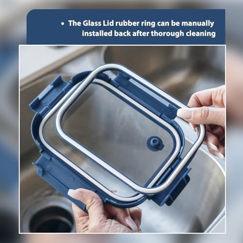 GENICOOK 5-Pack 35 Oz Glass Meal Prep Containers with Lids