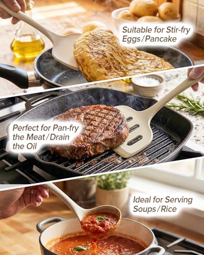 Small Silicone Spatula Turner Set, Non Toxic Kitchen Utensils, 6Pcs
