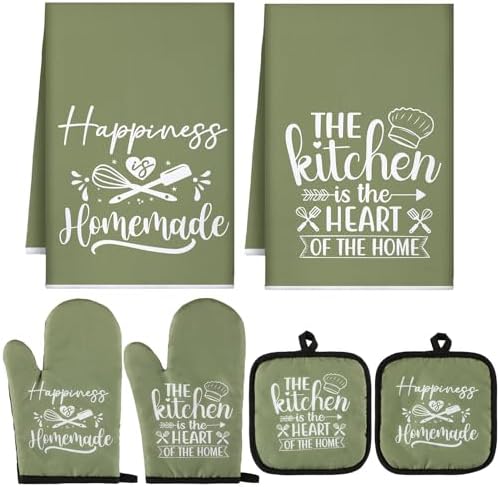Sratte 6 Pcs Kitchen Decor Accessories Set, Kitchen, Green