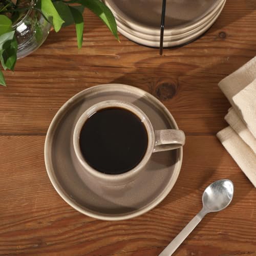 Gibson Elite Sunrise Hills 9-Piece Stackable Stoneware Cup and Saucer
