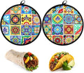 Honeydak 2 Pcs 12 Inch Tortilla Warmer Pouch,Mexican Tiles