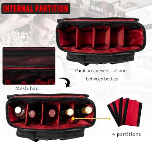 Bartender Bag, Bartender Kit Travel Bag for Cocktail Shaker Set