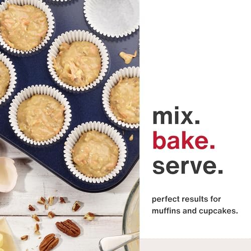 Zyliss E980200 Non-Stick 12 Hole Muffin Tin | Carbon Steel | Dark Blue
