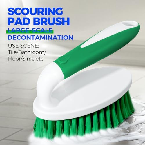Holikme 5 Pack Cleaning Brushes for Kitchen and Floor, Green