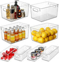 Hudgan 8 Clear Plastic Storage Bins for Pantry