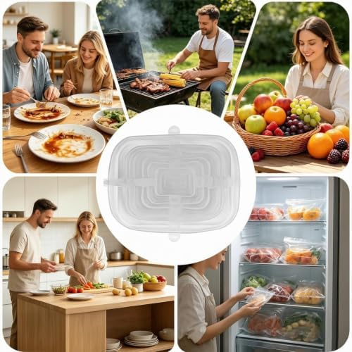 Reusable Silicone Bowl Covers, Square
