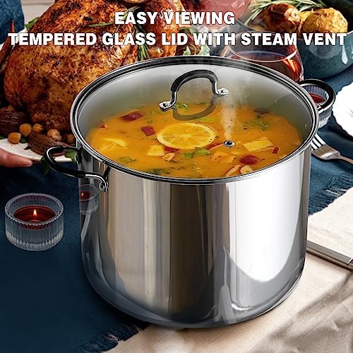 Cook N Home 5 Quart Stainless Steel Small Stock Pot with Lid