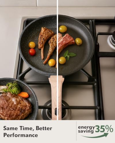 Non Stick Frying Pans, 8-Inch Healthy Non-Toxic Egg Pan Cooking Pan