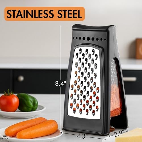 HAKAN Handheld Cheese and Vegetable Grater, 18.5 oz Box