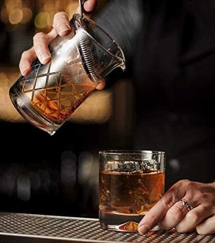 MOFADO. Premium Crystal Cocktail Mixing Glass Set - Professional