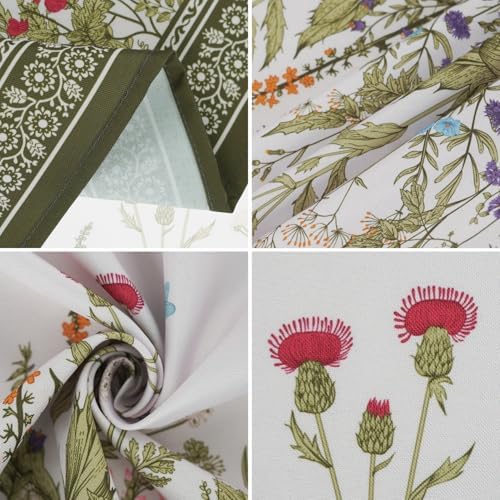 Square Tablecloth 70 x 70 Inch, Stain Resistant Wrinkle Free Card