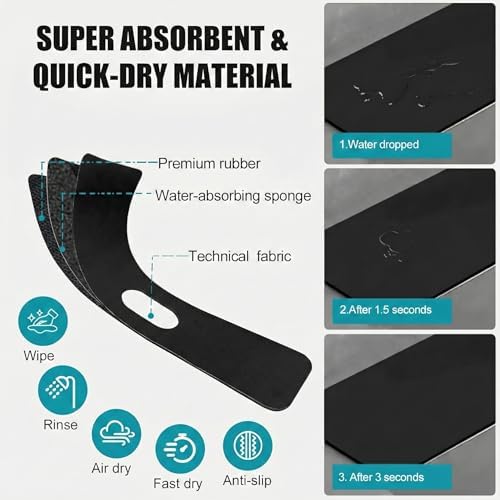 2PCS Absorbent Mat for Bathroom 4IN Centerset Oval-Hole Faucet-23.5"