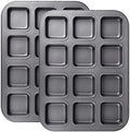 Tiawudi 2 Pack Brownie Pan, Non-stick Bakeware for Bread and Loaf