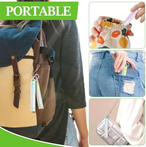 Reusable Straws 3Pack Metal Straw Foldable Portable Drinking Straw