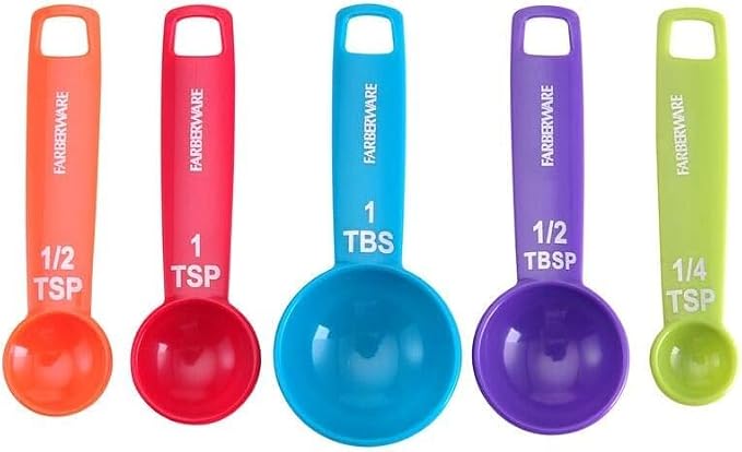 Farberware Set of 5 Measuring Spoons, Includes Detachable Ring - Image 2