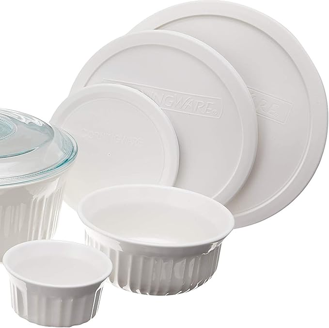 CorningWare French White 10-Pc Ceramic Bakeware Set - Image 3