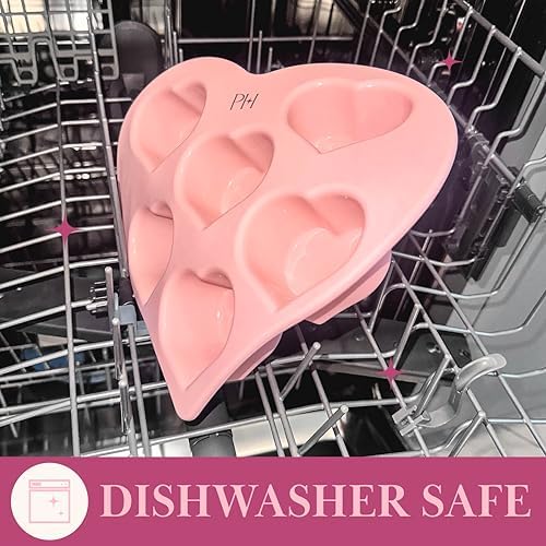 Paris Hilton Heart Silicone Cake Pan, Nonstick Heart Shaped Mold, Oven