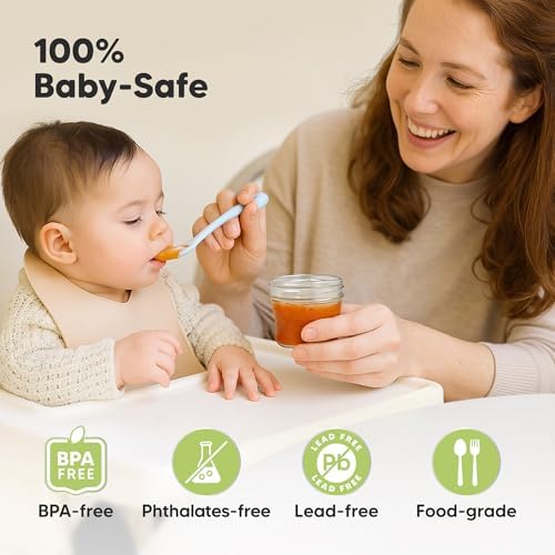 KeaBabies 12pk 4oz Glass Baby Food Containers with Lids