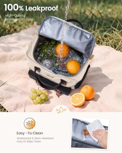 LOVEVOOK Insulated Lunch Box Women, Large Adult Lunch Bag Teacher Work