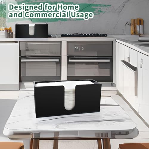 Countertop Black Acrylic Paper Towel Holder, 2 Pack