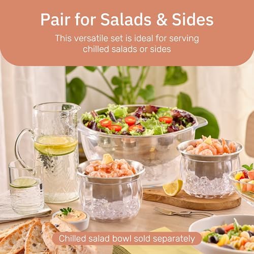 Useful Co. Dip Chiller Bowl with Lid, 20oz 2-Pack, Chilled Serving
