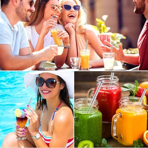 1 Pack Rhinestone Collapsible Stainless Steel Straw, Portable Straw