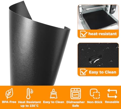 4 Pcs Liners and 1 Pack Replacement Crumb Tray Pan for Ninja DT201