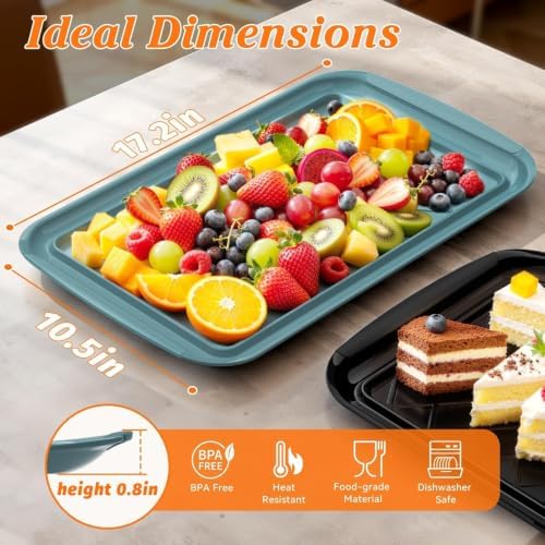 Grilling Prep & Serve Trays for Party Set of 2, Large BBQ Serving