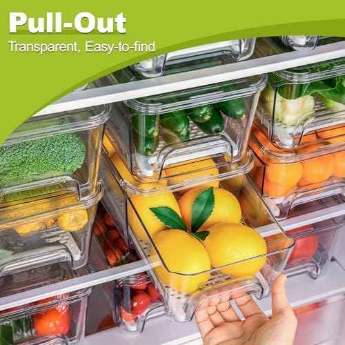 3-Pack Stackable Fridge Organizers and Storage