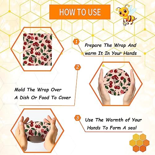 11 Pack Reusable Beeswax Food Wraps