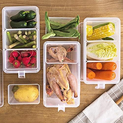 2-Pack Divided Veggie Storage Containers with Lids