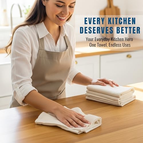 Flour Sack Towels 18x28 – Tea Towel for Crafts 100% Cotton Kitchen Tea