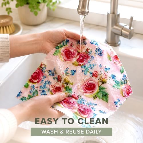 Beeswax Food Wraps (3-Pack S/M/L) – Reusable & Washable Food Storage