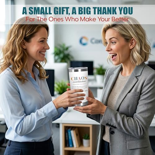 TEEZWONDER Thank You Gifts for Women - 20 oz Stainless Steel Tumbler