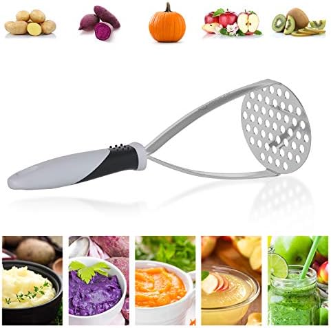 Joyoldelf Heavy Duty Potato Masher, Stainless Steel Integrated Masher