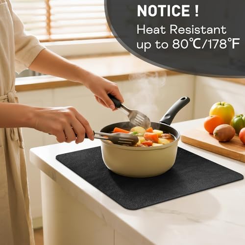 Faux Leather Placemats Set of 6, Washable Place Mats, Vinyl Placemats